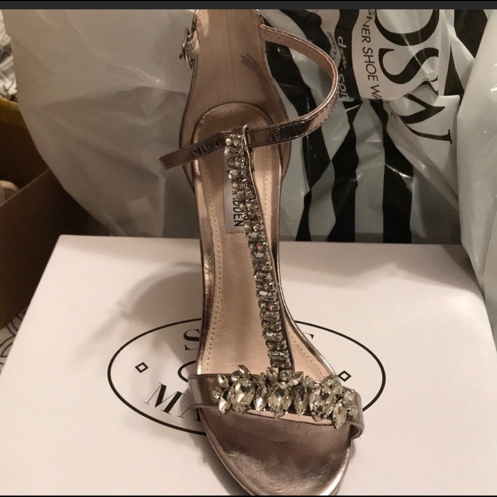 Pewter gray heels